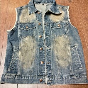 Denim Sleeveless Vest